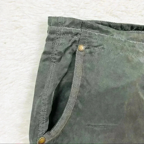 Buffalo David Bitton Green Silky Drawstring Flap Pocket Safari Jogger Pant XS - Picture 5 of 16